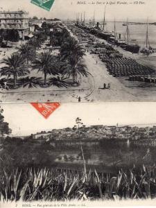 lot 2 CPA - Bone Annaba (Algérie) - Le port et le quai Warnier - Vue générale de la ville arabe