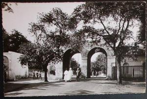 CPA CARTE POSTALE ANCIENNE ALGERIE ANNABA BONE HIPPONE PORTE DES CAROUBIERS ANIMEE