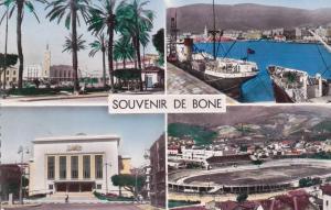 CPSM BONE ALGERIE MULTI VUE PORT STADE