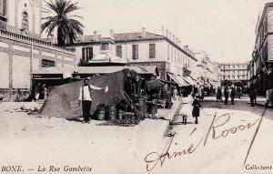 Algerie BONE (  Annaba ) place Marché RUE GAMBETTA 1910s à ANTOGNOLI Gare Midi Bruxelles Belgique ND 57 Maghreb Algeria