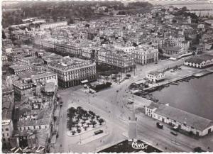 cpsm. gf. BONE. Vue aérienne. Un Coin du Port. 4