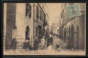 CPA Bone, Rue Saint-Augustin Ancienne