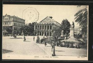 CPA Bone, La Place du Theatre