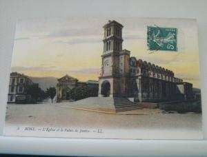 BONE - L'EGLISE ET LE PALAIS DE JUSTICE -  1912 (EDITOR LL. PARIS N° 5)