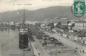 ALGERIE    ANNABA BONE    les quais  2 scans
