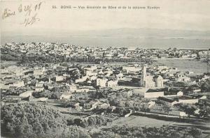 ALGERIE    ANNABA BONE  vue générale de bône et la colonne randon  2 scans