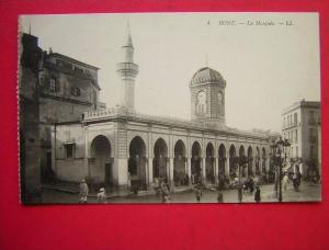 CPA-ALGERIE -BONE( ANNABA )- LA MOSQUEE-ANIMEE  -NON VOYAGEE-CARTE EN BON ETAT