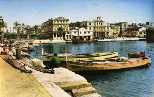 ALGERIE - BONE - LE PORT ET COURS BERTAGNA