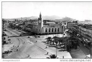 K 23 /  DEPT ALGERIE CPSM FORMAT CPA BONE LA GARE ANIME