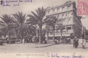 AFRIQUE,FRANCE COLONIES,MAGHREB,BONE,ANN ABA EN 1905,HOTEL,PALAIS CALVIN,carte animée