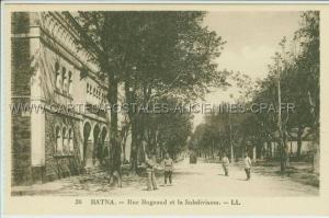 Batna Rue Bugeaud et la Subdivision Militaire Caserne Algerie Bathenth carte postale ancienne CPA cartes postales ancien