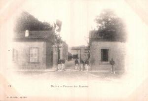 ALGERIE BATNA CASERNE DES ZOUAVES ANIMEE CARTE PRECURSEUR CIRCULEE 190?