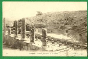 Lot de 3 cpa  ALGERIE  ,   Timgad   - marché de Sertins  - Capitole et marché  -  le théâtre     ..........LMC4