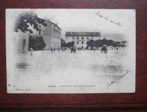 Batna Cour de la Caserne des Zouaves Algerien AK CPA