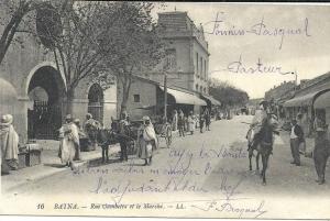 AFRIQUE DU NORD -ALGERIE - BATNA - Rue Gambetta et le Marché - Animation
