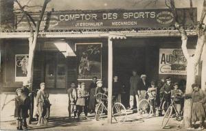 ALGERIE - BATNA - CARTE PHOTO ORIGINALE - COMPTOIR DES SPORTS J. ESCHALIER, MECANICIEN - 20 JUIN 1920