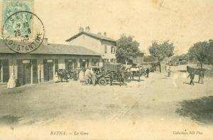 BATNA - La Gare - 39     Collections ND  Phot  (petite coupure en haut)     Voitures à Cheval