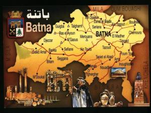 01 Geographic postcard from Algeria / 01 carte postale geographique d´Algérie