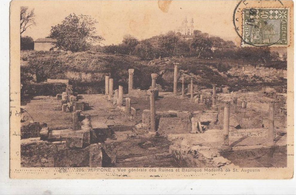 BR45483 Hippone vue generale des ruines et basilique moderne de st augustin     2  scans