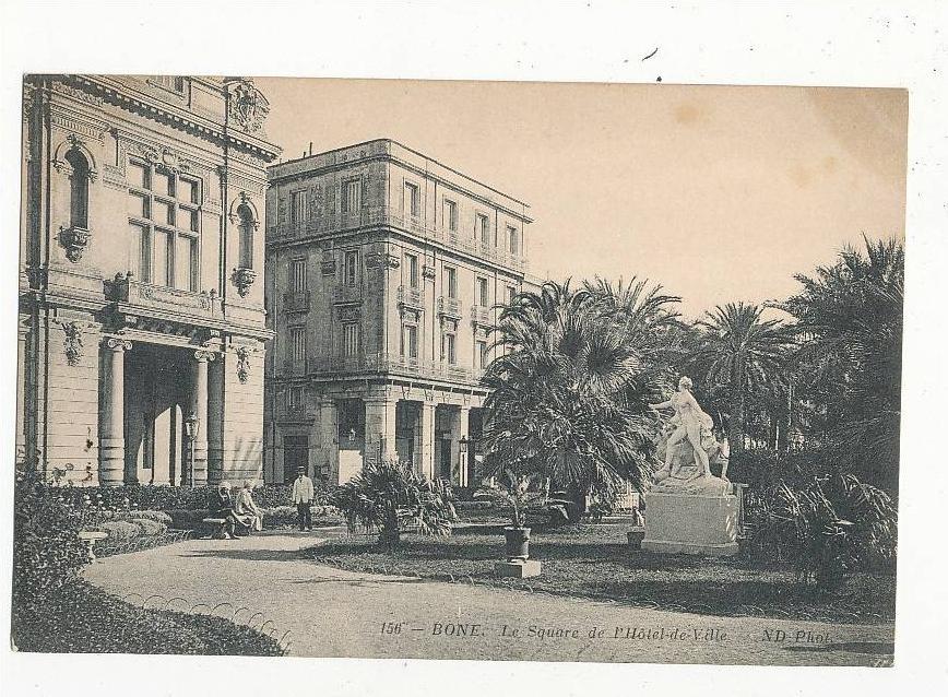 BONE ALGERIE LE SQUARE DE L HOTEL DE VILLE CPA BON ETAT