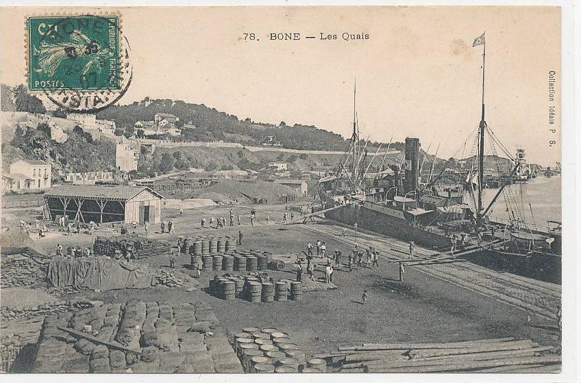 ALGERIE  )) BONE   ANNABA   les quais  78