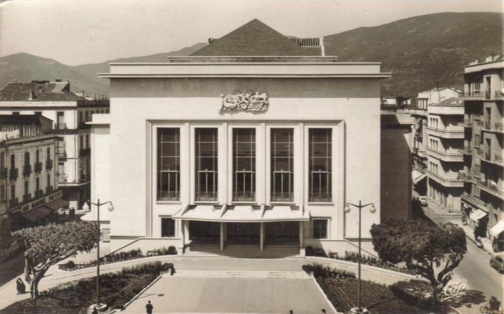 CPSM ANNABA ou BONE (Algérie) - Le nouveau théatre Truchot architectea gare