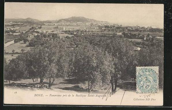 CPA Bone, Panorama pris de la Basilique Saint-Augustin