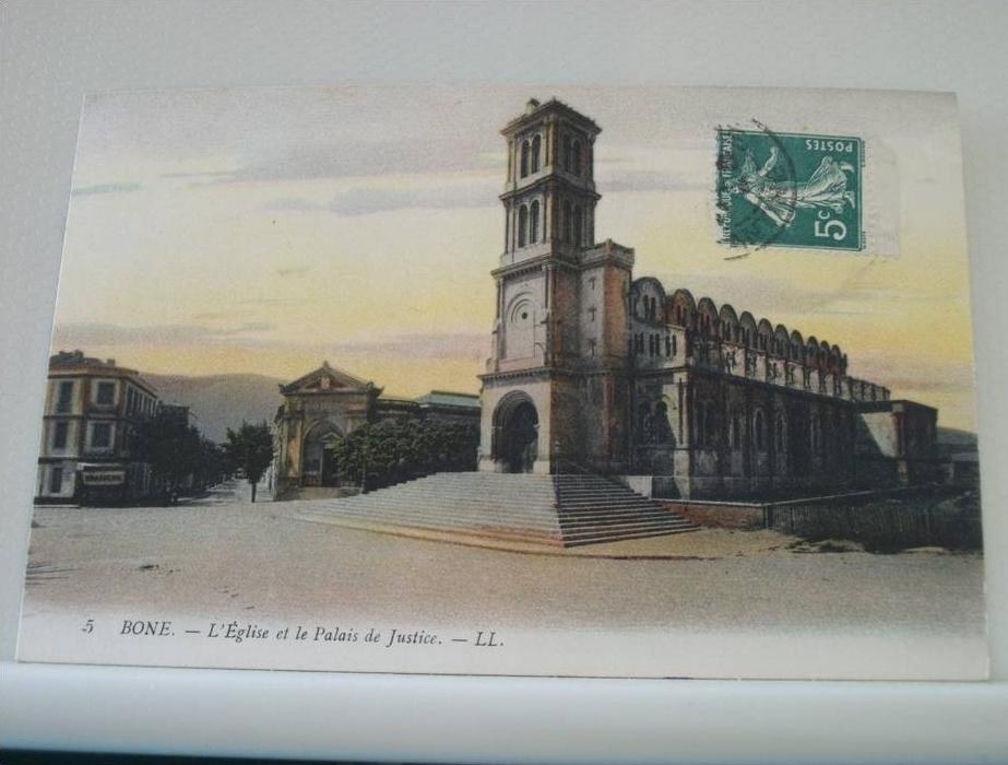 BONE - L'EGLISE ET LE PALAIS DE JUSTICE -  1912 (EDITOR LL. PARIS N° 5)