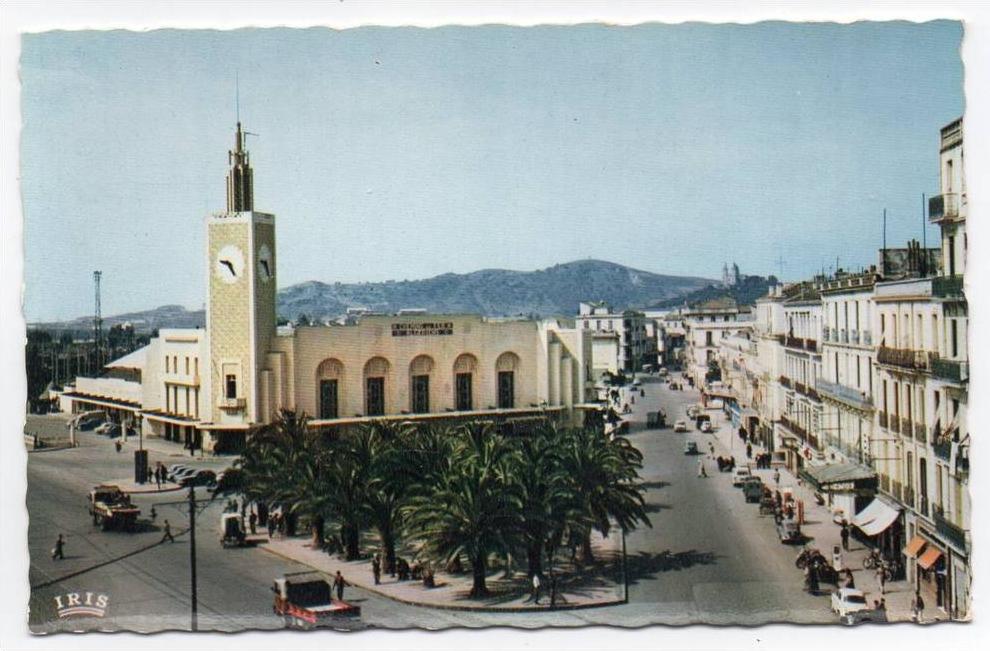 CPSM - ALGERIE - BONE - ANNABA - LA GARE - Coul - Ann 50 -