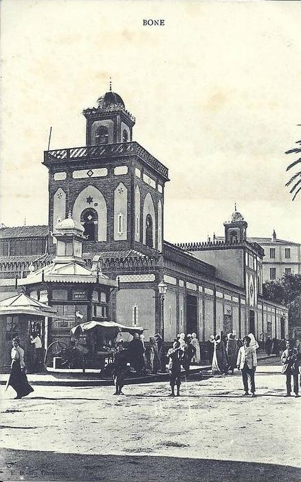 ALGERIE - BONE - HIPPONE - ANNABA - Vue animée du centre et de la mosquée