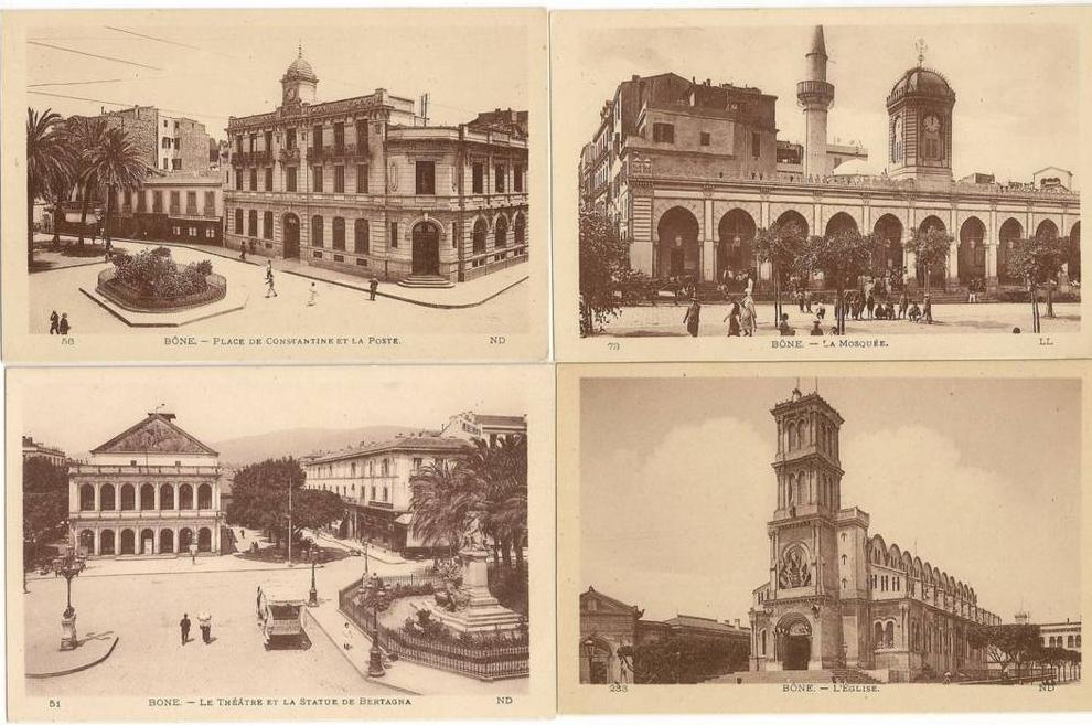 Lot 4 cartes postales Bone Algérie française années 1910