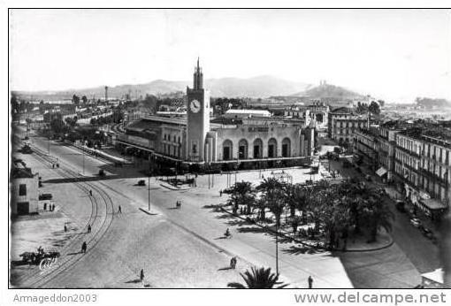 K 23 /  DEPT ALGERIE CPSM FORMAT CPA BONE LA GARE ANIME