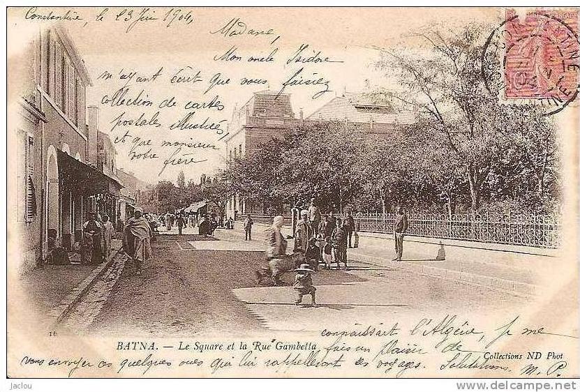 BATNA SQUARE ET LA RUE GAMBETTA PERSONNAGES REF10970
