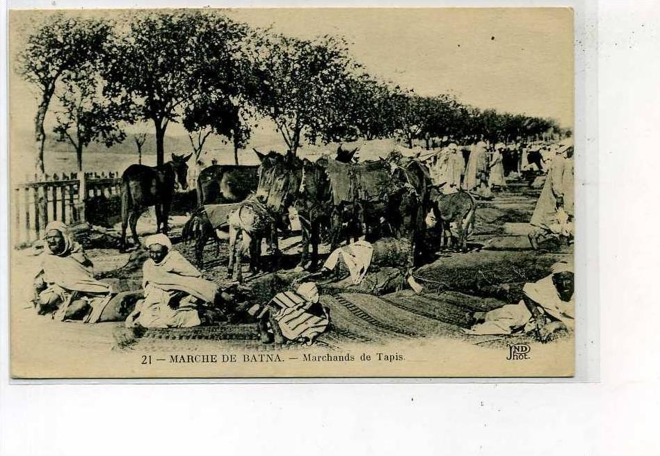 AFRIQUE          ALGERIE     BATNA      MARCHANDS DE TAPIS