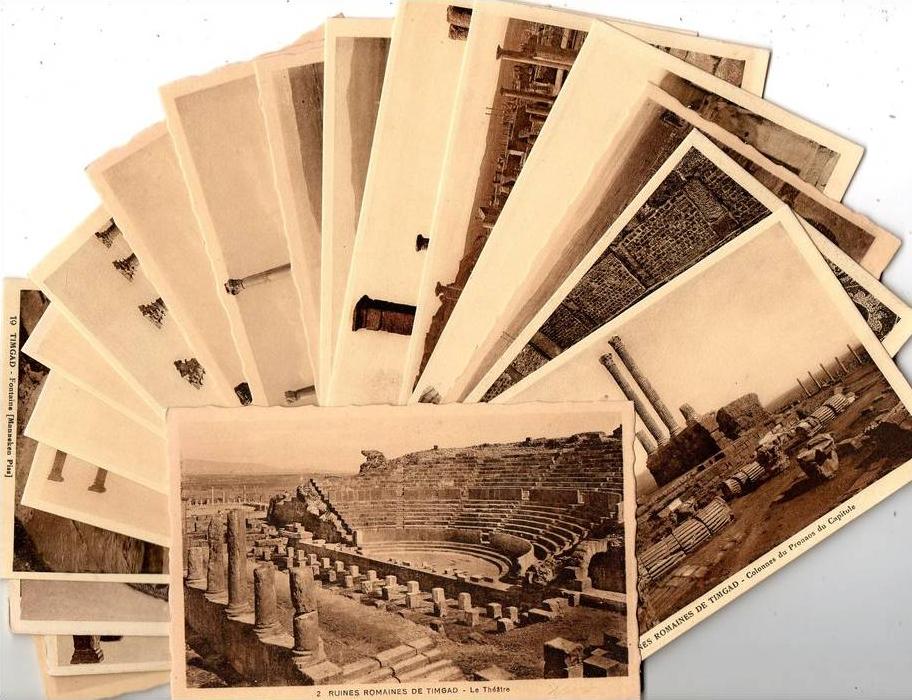 Algérie > ( Batna) TIMGAD  - Lot, Ensemble  de 19 cartes  Cpa petit  format 14 x 9 cms -  Ruines Romaines