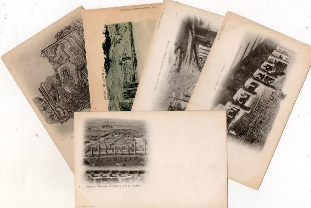 Algérie > ( Batna) TIMGAD -  Ruines Romaines- Lot, Ensemble  de 5 cartes  Cpa petit  format 14 x 9 cms (dos simple)