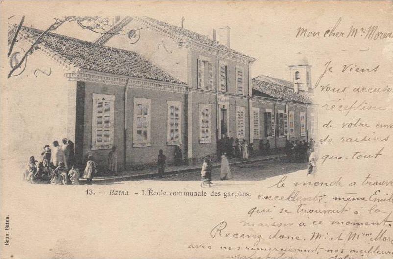 CPA ALGERIE - BATNA - ECOLE COMMUNALE DES GARCONS