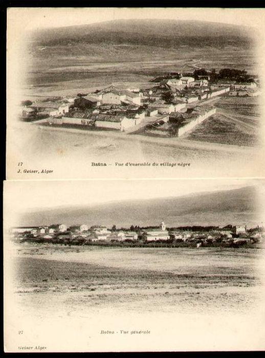 BATNA (Algérie) - Lot 2 CPA - Vue Générale et Vue du Village Nègre