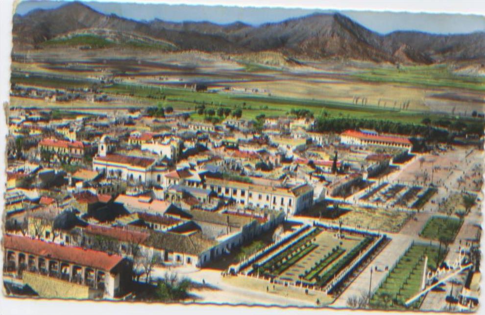 Algérie, Batna (Constantine), Vue aérienne, au centre l'esplanade Bocca, Editions Jansol n°2A, n'a pas circulé