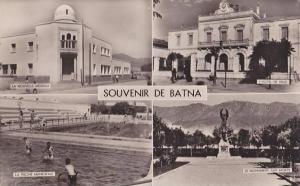 Souvenir de Batna.- (Algérie) La Nouvelle Médersa - La Piscine Municipale - L' Hôtel de Ville - Le Monument aux Morts
