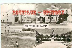 ALGERIE - BATNA - 4 Vues Souvenir < La Medersa   la Piscine   l'Hotel de Ville   Le Monument aux Morts - Dos Scané