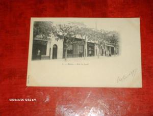 CPA POSTCARD AFRIQUE ALGERIE BATNA RUE SETIF HOTEL CONTINENTAL OBL CONSTANTINE RR ED BEUN 1902 corr militaire colonel