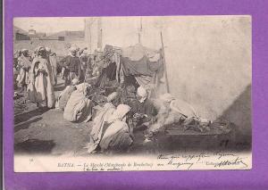 ALGERIE -  BATNA - le Marché - Marchands de Brochettes  - oblitére en 1904