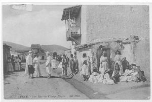 ALGERIE )) BATNA   une rue du village nègre  ND 58 / ANIMEE