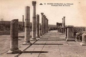 Algérie-(Batna) Ruines Romaines de TIMGAD -Portique Nord du Forum *PRIX FIXE