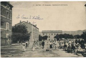 Batna 11  3eme Zouaves  Cantine et Infirmerie   ecrite 1930 leger pli au dos en haut a gauche