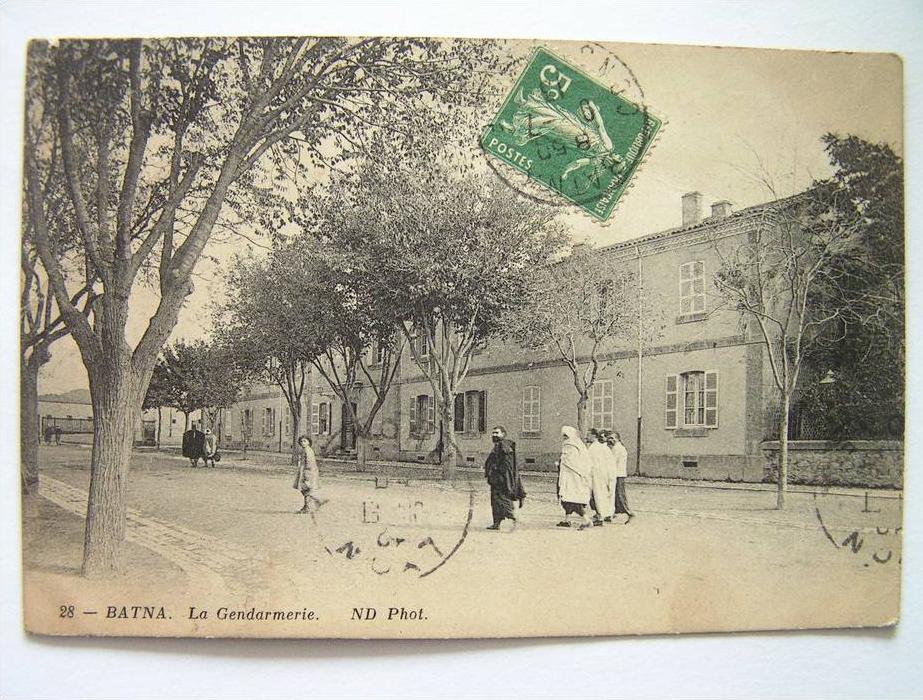 cpa, très belle vue animée, Batna, la gendarmerie