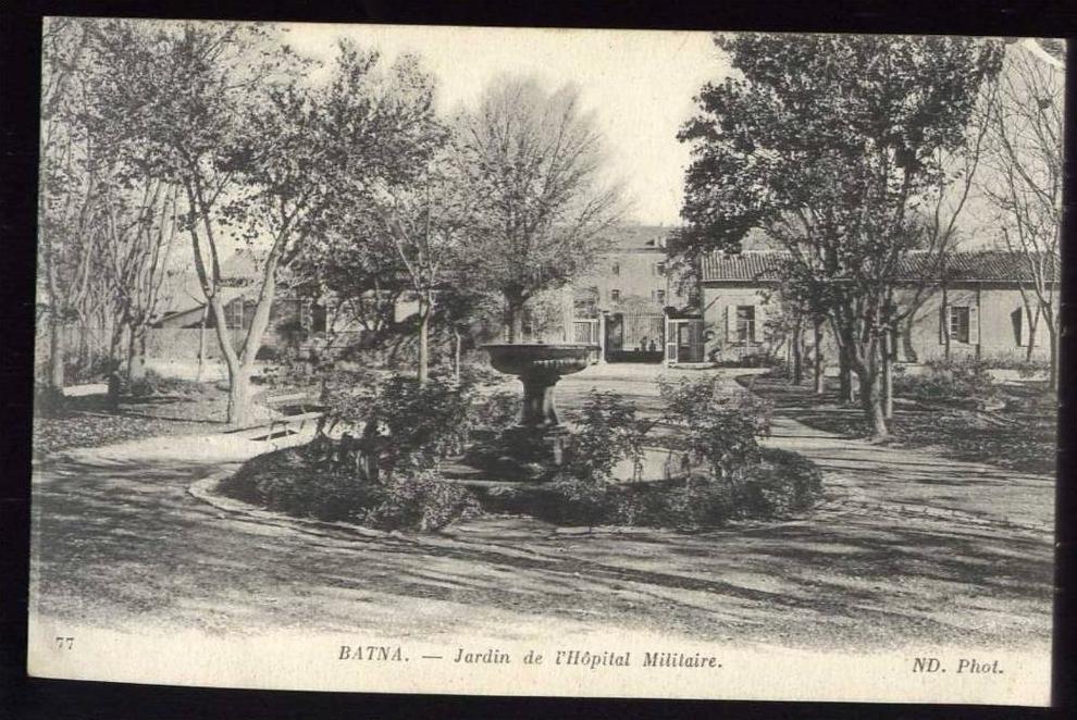 Cpa  d' Algérie  Batna  jardin de l' Hôpital  militaire     KA5