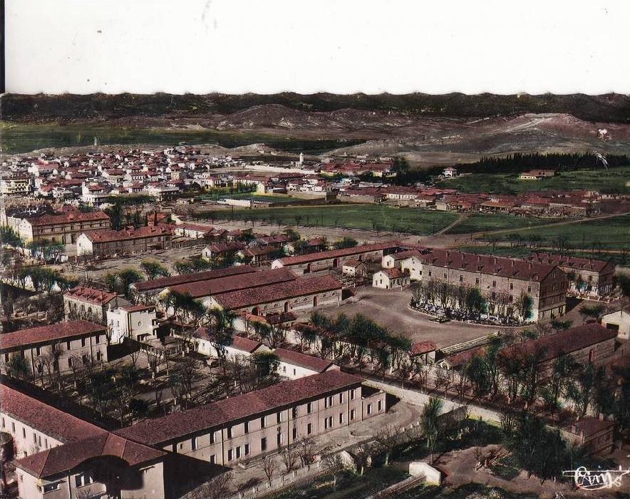 *** ALGERIE - BATNA - Vue sur l'Hôpital  *** CPSM Ecrite Edts JANSOL Cachet 21e D.L et Zone Sud-Contantine - Etat-Major