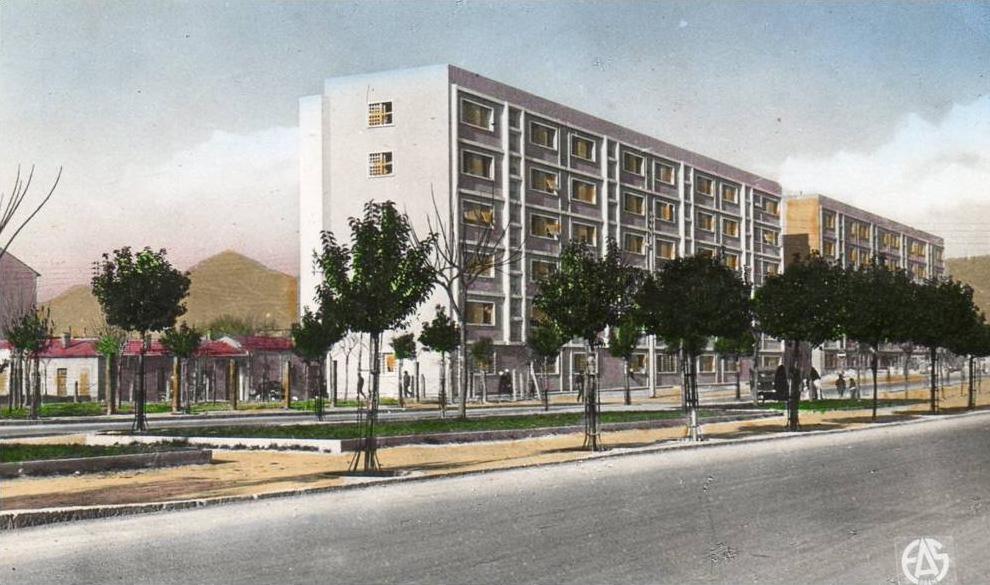 CPSM BATNA. allées Bocca, batiments,